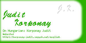 judit korponay business card